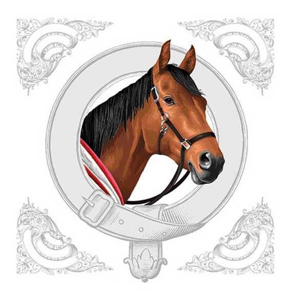 Serviette AMBIENTE (25 x 25 cm) - Classic Horse
