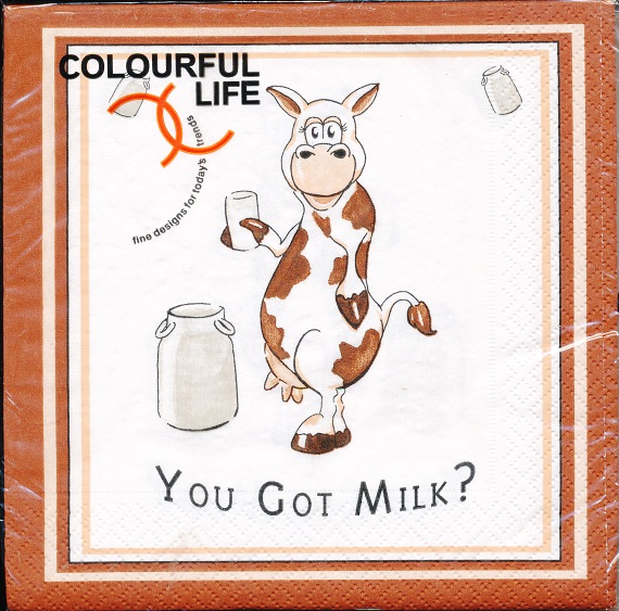 Serviette COLOURFULL LIFE (33 x 33 cm) - You got milk