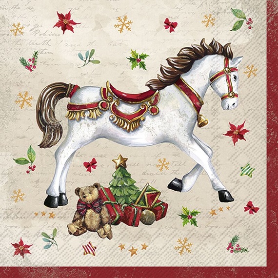 Serviette IHR (33 x 33 cm) - Festive Horse