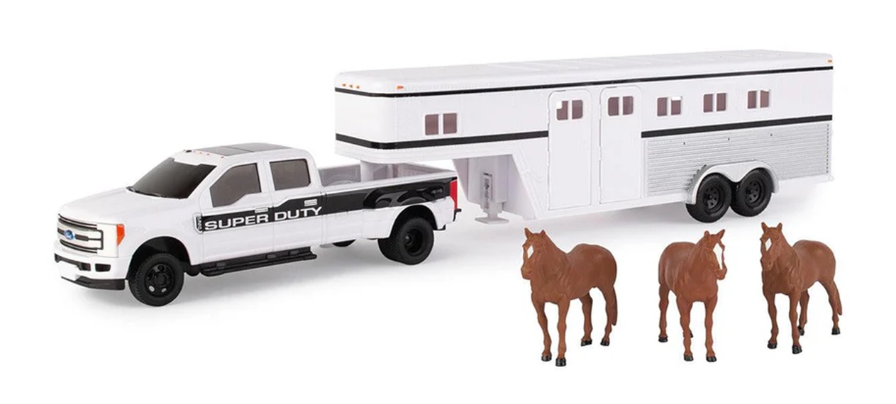 Pick-up FORD F-350 avec remorque US pour chevaux